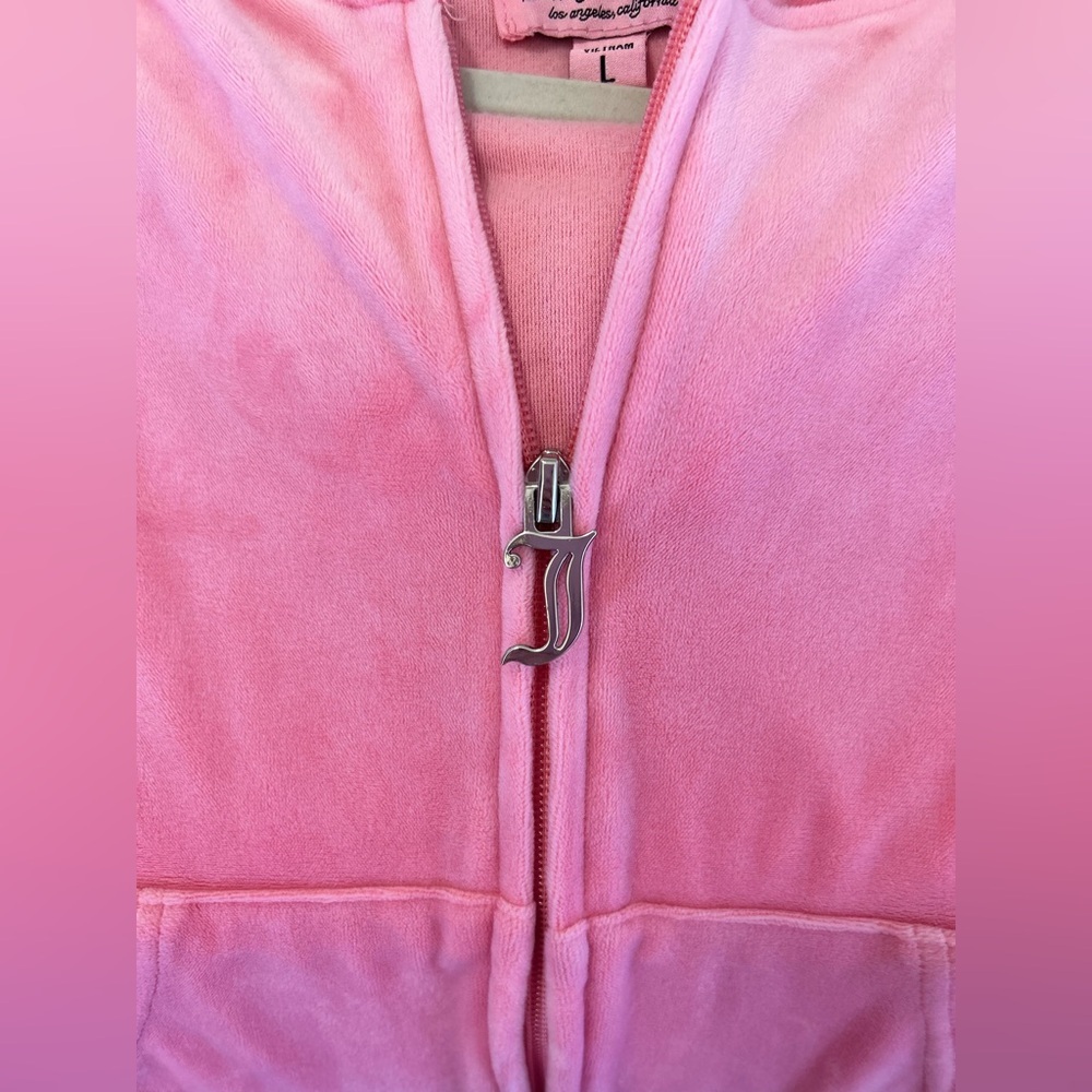 Juicy Couture Bling Pink Zip Up Jacket - Picture 3 of 4
